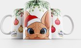 Mok Don sphynx/Peterbald kat kerstmis/merry Christmas