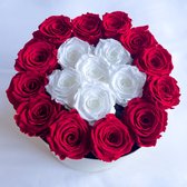 Roses by Valentin | Luxury Flowerbox | Longlife rozen | Giftbox | Cadeau voor haar | Valentijnsdag | Moederdag | Bruiloft | By Valentin Box Round