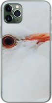 Geschikt voor iPhone 11 Pro Max hoesje - Close-up van een witte duif - Siliconen Telefoonhoesje