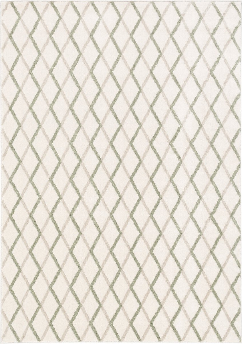Pergamon Vloerkleed Designer Retro Montana ruitjes Beige
