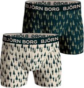 Bjorn Borg Heren 2-Pack Short Groen/Crème S