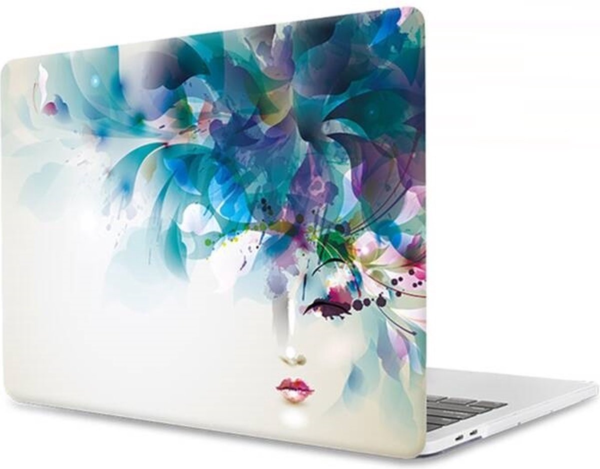 Laptophoes - Geschikt voor MacBook Air (2018-2020) Hoes - Case - 13 inch - Voor A1932, A2179, A2337 M1 - Print Vrouw Bloemen