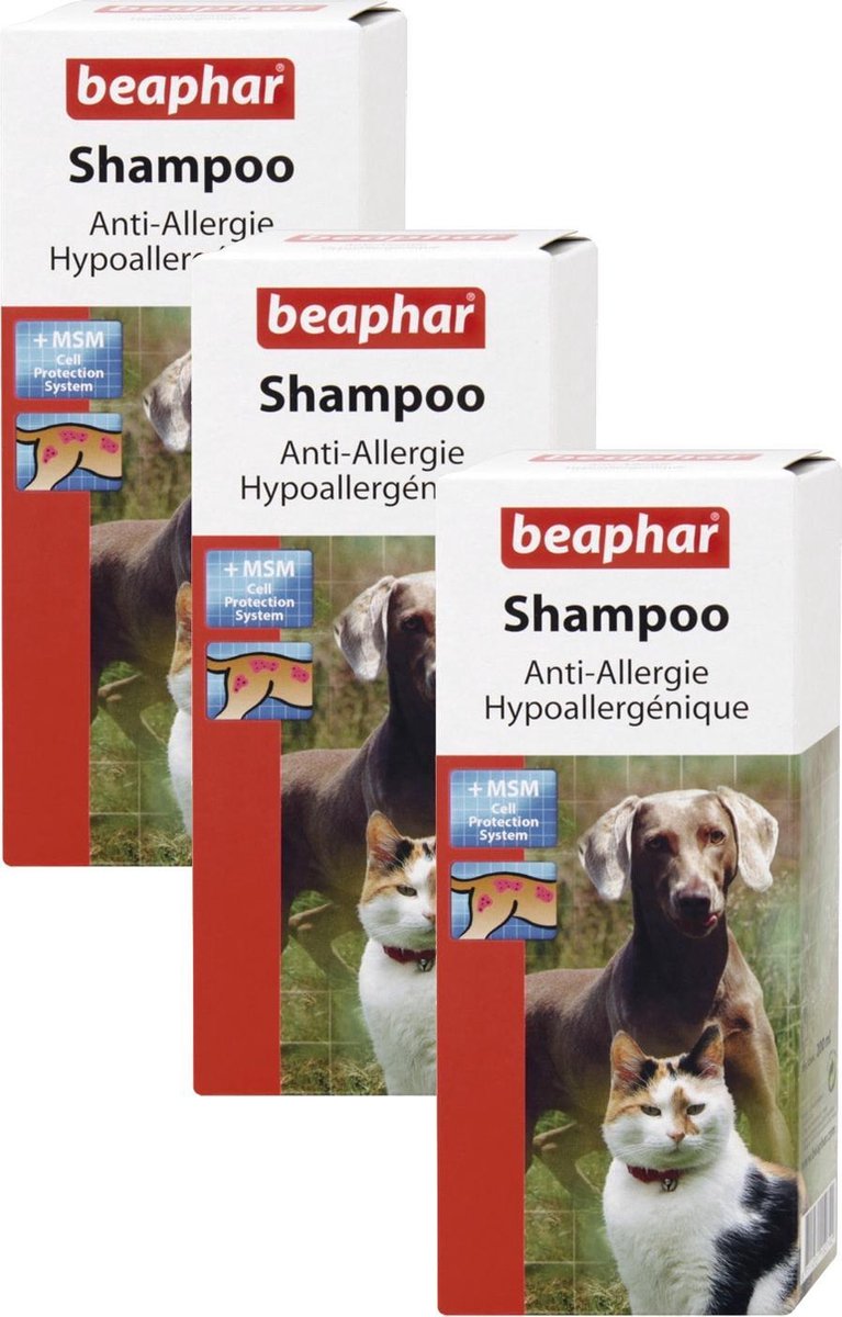kleding Ontmoedigen Vel Beaphar Shampoo Anti - Allergie - Hondenvachtverzorging - 3 x 200 ml |  bol.com