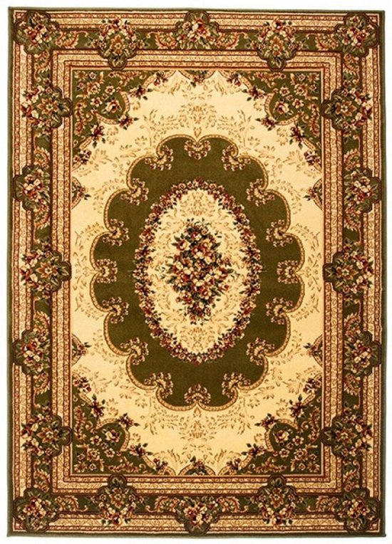 Tapiso Yesemek Tapis Vert Citron Vintage Cadre Traditionnel Medaillon Design Salon Chambre Tapis Taille - 250x350
