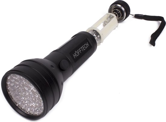 Hofftech Zaklamp UV Licht - 51 LED's - 5 Watt - Geld - Urine & Overige - Aluminium - 3 x AA Batterij - Hofftech