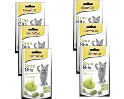 Gimcat Gras Bits - Kattensnack - 6 x 40 g