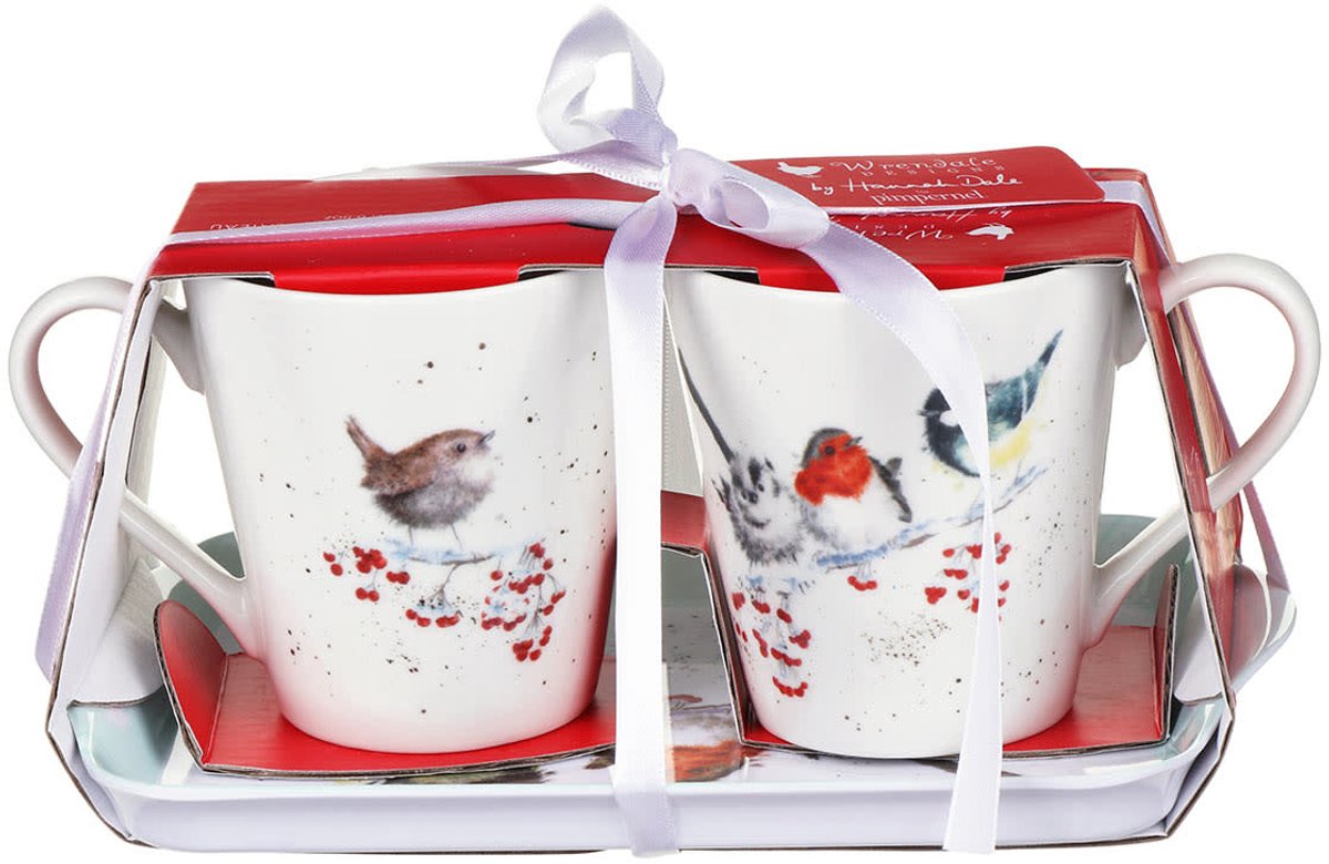 Wrendale - Set Mokken & Tray - Christmas