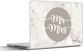 Laptop sticker - 10.1 inch - Spreuken - Mr Mrs - Huwelijk - Quotes - 25x18cm - Laptopstickers - Laptop skin - Cover