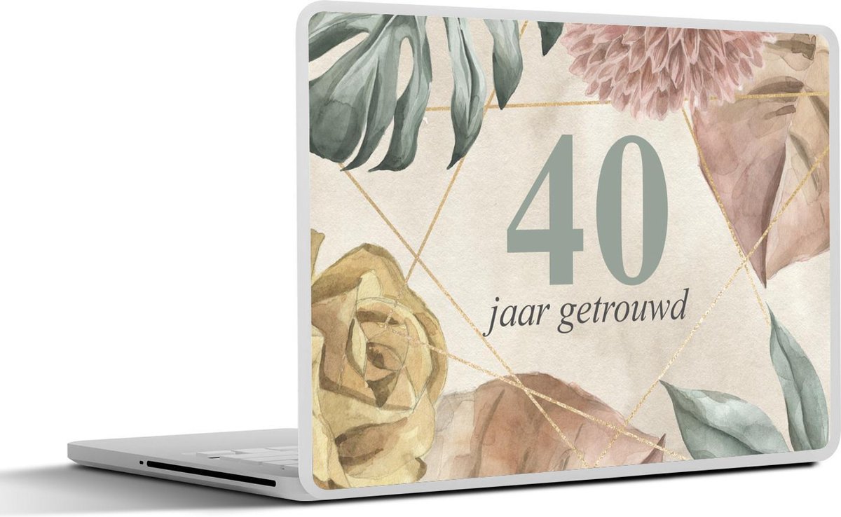 Laptop sticker - 12.3 inch - Trouwdag - Quotes - 40 jaar getrouwd - Spreuken - 30x22cm - Laptopstickers - Laptop skin - Cover