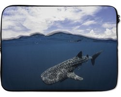 Pochette ordinateur 13 pouces 34x24 cm - Sharks - Pochette Macbook & Laptop requin baleine en surface - Pochette ordinateur portable avec photo