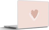 Laptop sticker - 11.6 inch - Zomer - Hartje - Roze - 30x21cm - Laptopstickers - Laptop skin - Cover