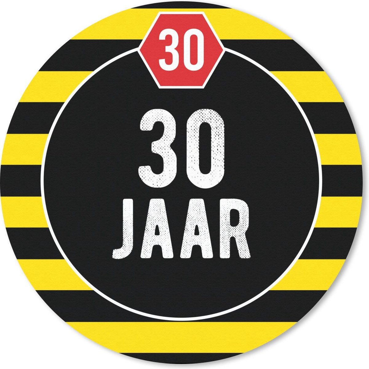Muismat rond 30x30 cm - Mousepad Jubileum - 30 Jaar - Verjaardag - Ronde muismatten