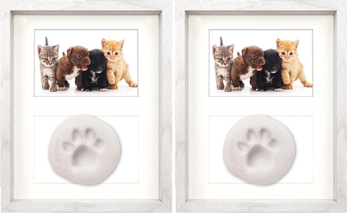 Kit d'empreintes de pattes de chat et de chien avec argile, kit d