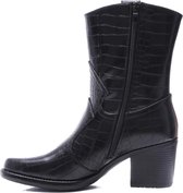 WELOVESHOES® Dames Cowboylaarzen   - Imitatieleer - Zwart - Maat 38