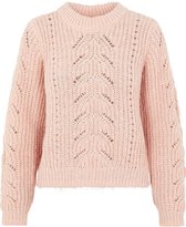 Pieces PCKASSANDRA LS O-NECK KNIT FD PB Dames Trui  - Maat S