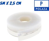 Polaza® Tochtstrips Voor Deuren – Transparante Kleur – Tochtstrip – Tochtstopper – Zelfklevende Tochtwering – 5m x 2,5cm