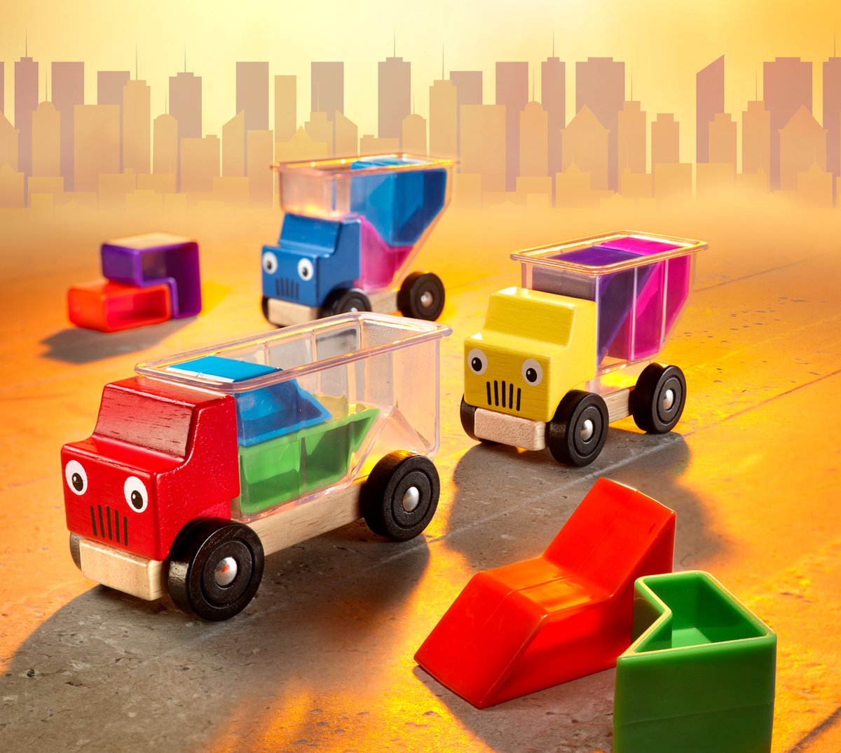SmartGames Trucky 3 - Logisch Denkspel & Speelgoedauto's - 48 Educatieve puzzelopdrachten - Solospel voor Kleuters - Vanaf 3 Jaar — cadeau in Spellen & Speelgoed - foto 3