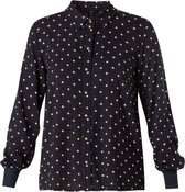 YEST Alma Blouse - Dark Navy/Multi Colo - maat 44