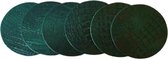 Leren Onderzetters- Donker Groen Met Croco Structuur Set Van 8 Stuks - De Riemenspecialist Cadeau Tip