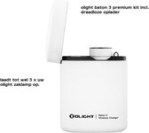 Olight zaklamp Baton 3 premium kit - zaklamp oplaadbaar  - wit