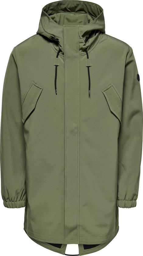 ONLY & SONS ONSHALL SOFTSHELL PARKA OTW Heren Jas - Maat S | bol.com