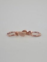 Oorring hanger halve meloen - rose goud