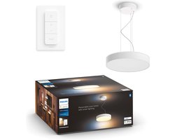 Philips Hue Enrave hanglamp - warm tot koelwit licht - wit - 1 dimmer  switch | bol