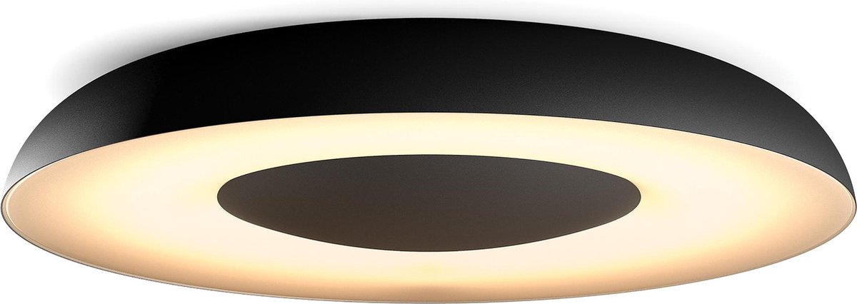 vervoer wastafel extract Philips Hue Still plafondlamp - White Ambiance - zwart - Bluetooth - incl.  1 dimmer switch | bol.com