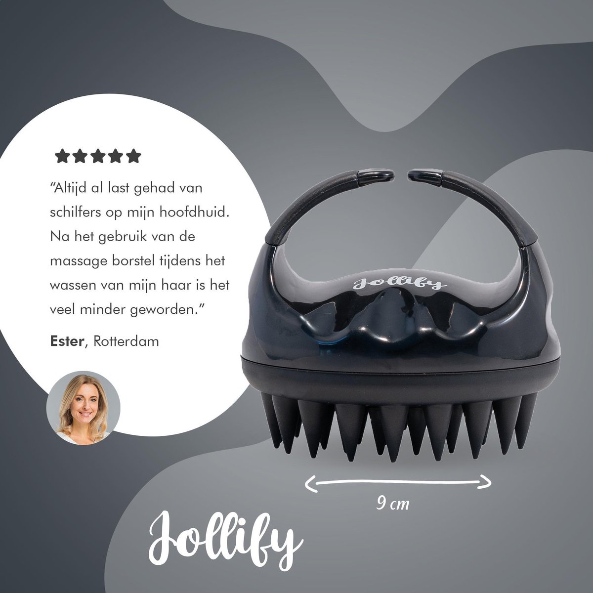 Brosse à cheveux et masseur de cuir chevelu en Siliconen Jollify® - Brosses  de Massage