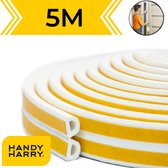 HANDY HARRY® Tochtband Zelfklevende 5 Meter - 6x9mm - Tochtstrip Schuim