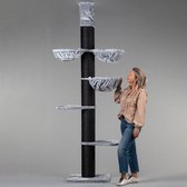 Krabpaal Plafondhoog voor Grote Katten Maine Coon Tower Plus Blackline Lichtgrijs Grijs van RHRQuality