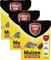 Protect Home Frap Granenmix Tegen Muizen - Ongediertebestrijding - 3 x 2x25 g