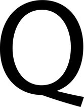 Letter muurstickers - Letter Q | Muursticker letter Q | leer het alfabet | Stickers kinderkamer | 1 letter muursticker zwart