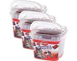 Sanal Cranberry & Chicken Bites - Kat - Snack - Gesteriliseerde katten - 3 x 75 gr