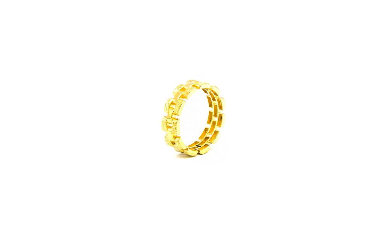 Rolexstyle ring DGW - Sieraden - Ring - Goud - 14kt - Maat 17 - 2.7 gram
