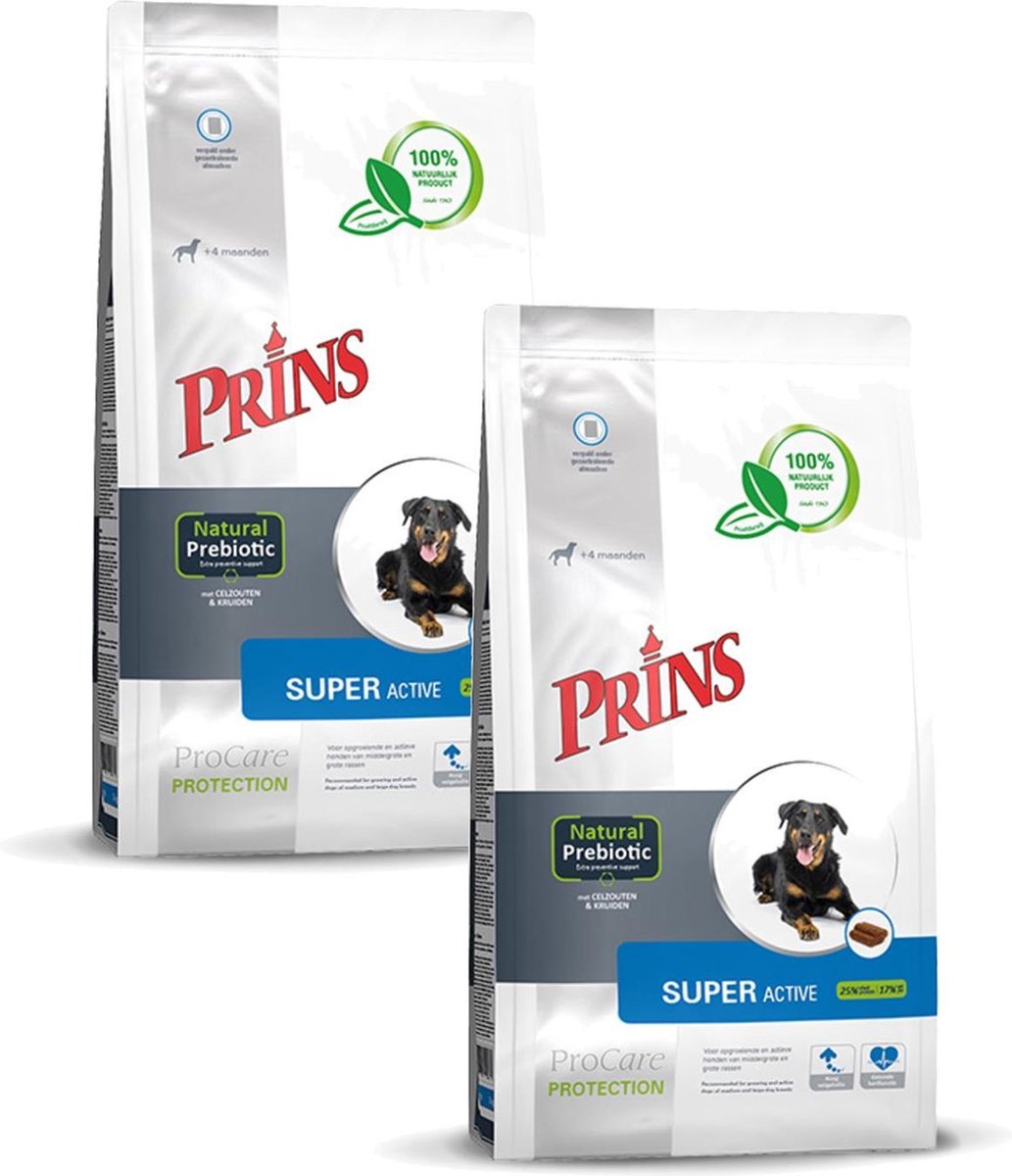 Prins Prins Procare Protection Superactive - Hondenvoer - 2 x 15 kg