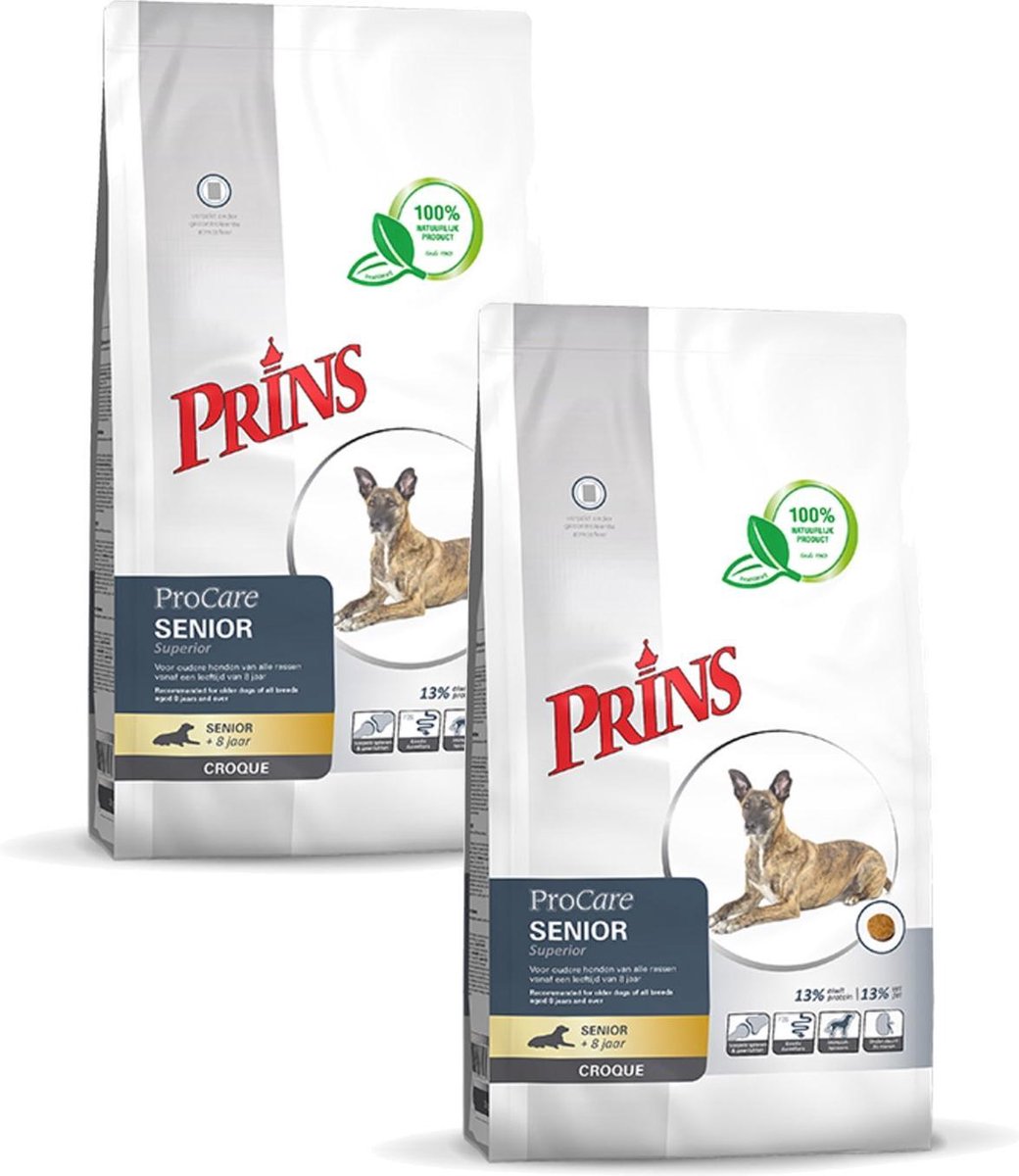 Prins Prins Procare Senior Croque Superior Gevogelte&Vlees - Hondenvoer - 2 x 10 kg