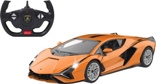 CMJ RC Cars Lamborghini Sian Officieel gelicentieerde auto - Lambo-model in schaal 1:12 met 7,4 V 900 mAh batterij, snelheid 12 km/u, ledlampen en 2,4 GHz afstandsbediening