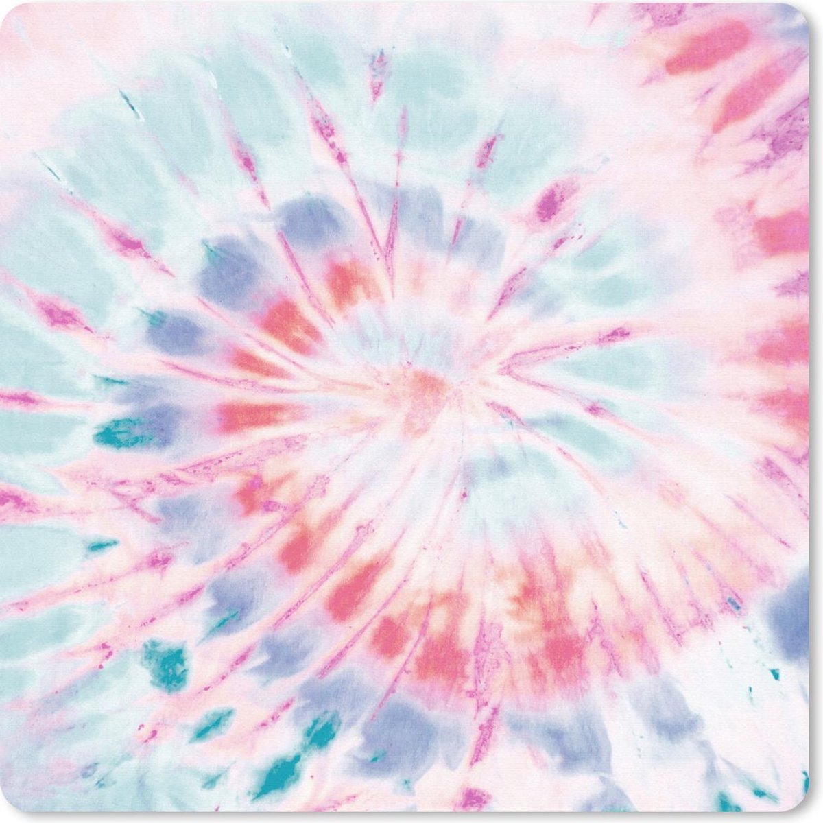 Muismat 30x30 cm - Mousepad Zomer - Tie dye - Blauw - Muismatten