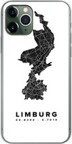 Geschikt voor iPhone 11 Pro hoesje - Limburg - Nederland - Wegenkaart - Siliconen Telefoonhoesje