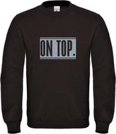 Wintersport sweater zwart S - On Top - grijs - soBAD. | Foute apres ski outfit | kleding | verkleedkleren | wintersporttruien | wintersport dames en heren