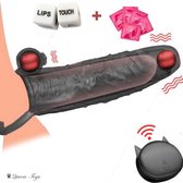 ♛Queen-Toys® Penissleeve - Seksspeeltjes - Sexsspeeltje sleeve - Penisvergroter – Penissleeve met afstandsbediening en vibratie – Penisvergroter met afstandsbediening