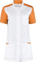 Haen / Ballyclare Dames Zorgjas STRETCH Terra 74157 Wit / Warm Oranje - Maat L