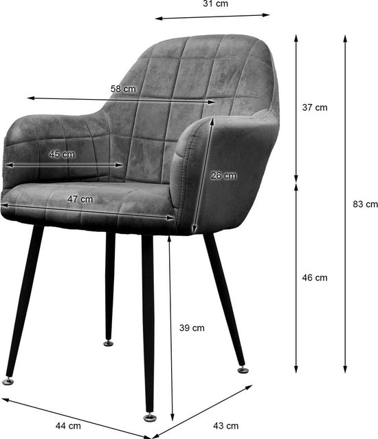 Set de 6 chaises de salle à manger Enna | DPE Allemagne