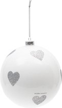 Lovely Hearts Ornament white Dia 15