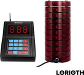 LORIOTH® Oproepsysteem Horeca - Pager Restaurant - Systeem voor Oproepen - Draadloos Oproepsysteem - Rood