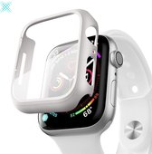 MY PROTECT® Apple Watch 4/5/6/SE 44mm - Bescherm Case & Screenprotector In 1 |Hoesje Voor Apple Watch | Bescherming iWatch - Wit