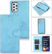 Bookcase Samsung Galaxy A72 | Hoogwaardig Pu Leren Telefoonhoesje | Lederen Wallet Case | Licht Blauw