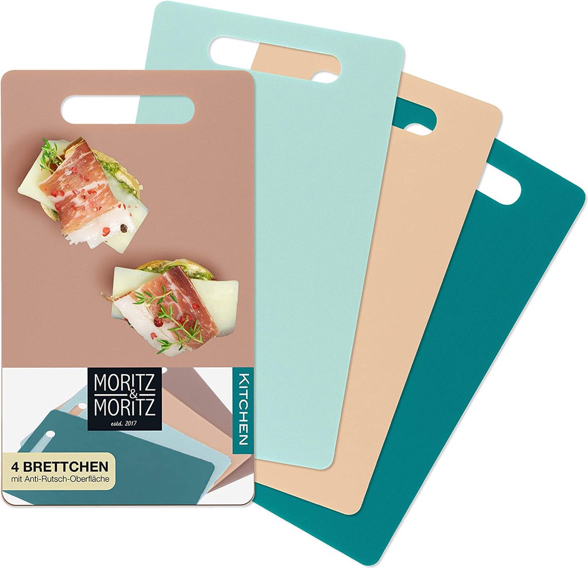 Moritz & Moritz - Snijplank - Gekleurd Kunststof - 4 Stuks - 25 x 14,5cm
