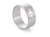 Travel Ring Vliegtuig / Airplane | RVS | Stainless steel | Zilverkleurig | Maat 10 = 20 MM | Reis-sieraad | Wanderlust | Cadeau | traveldutchie